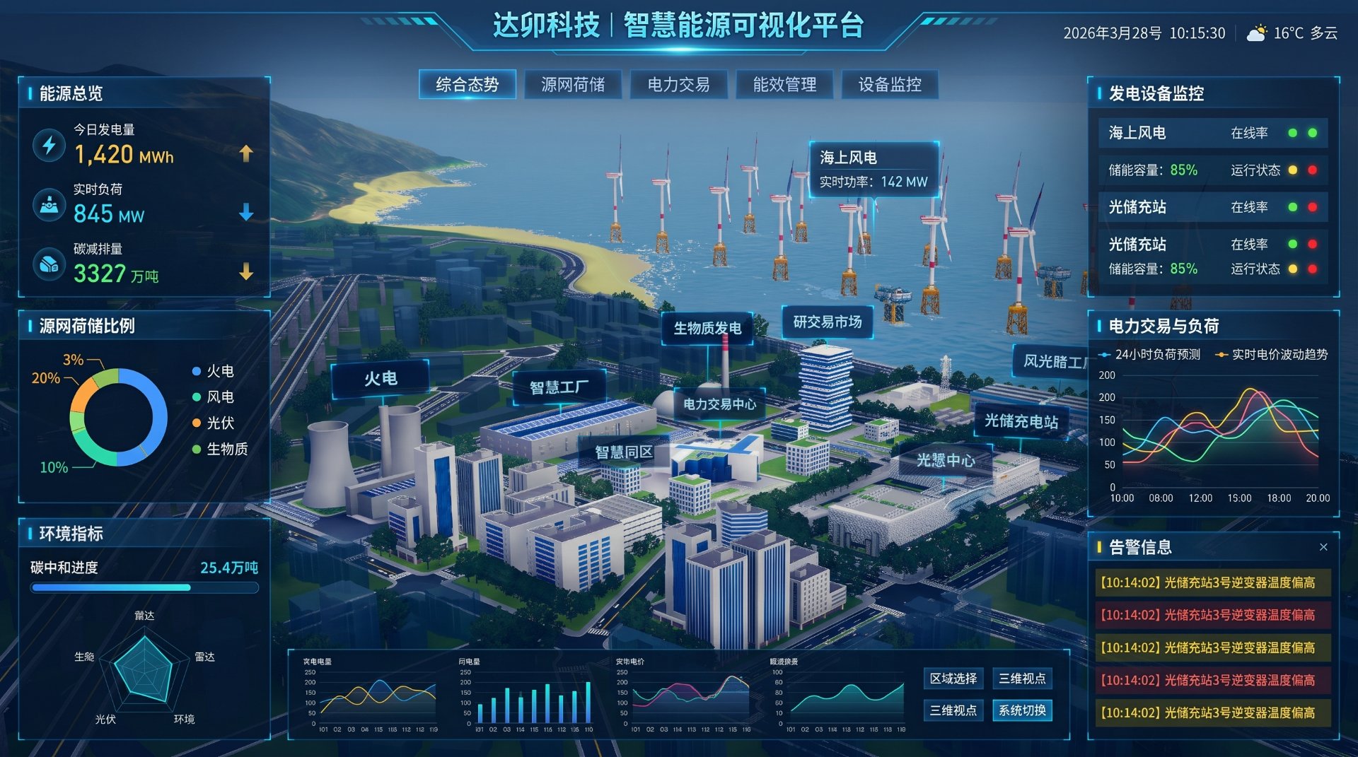 达卯智能 · 智慧能源可视化平台
